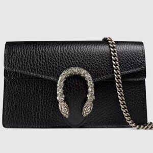 NWT - Gucci Dionysus Super Mini Bag in Black Leather